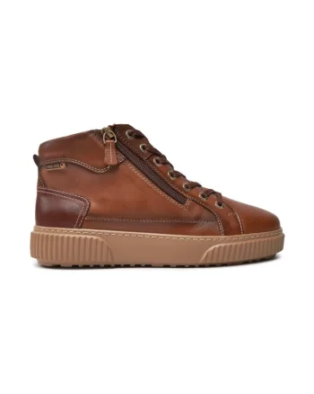 Sneakers W4Z-8584C3 Maro,  Piele lacuita