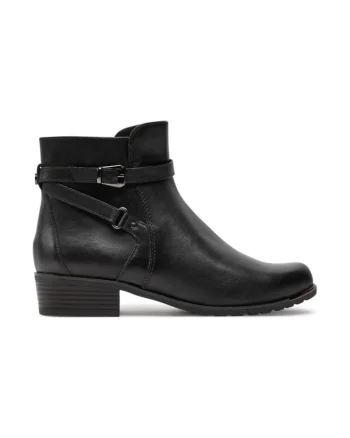 Botine 9-25308-43 Negru,  Piele lacuita