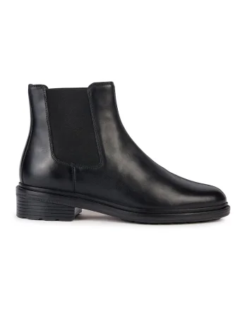 Ghete Chelsea de piele, Negru