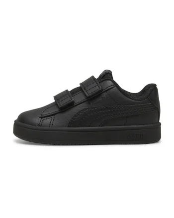 Pantofi sport Rickie de piele ecologica cu velcro, Negru