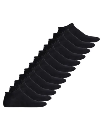Set de sosete uni pana la glezna - 12 perechi, Negru