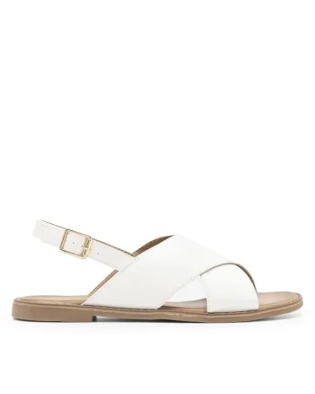 Sandale dama  alb sintetic, Alb