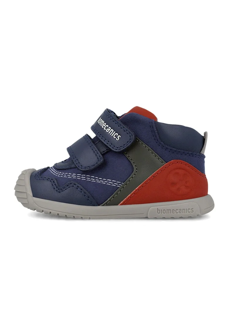 Pantofi sport colorblock cu velcro, Albastru inchis/Rosu inchis/Kaki inchis