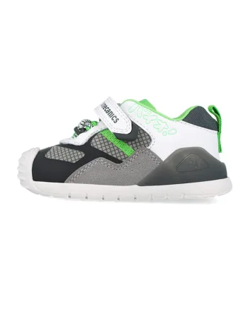 Pantofi sport colorblock, Alb/Verde/Gri inchis