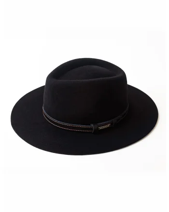 Palarie unisex cu bor lat, Negru