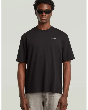 Tricou din amestec de bumbac organic cu logo discret pe piept, Gri antracit