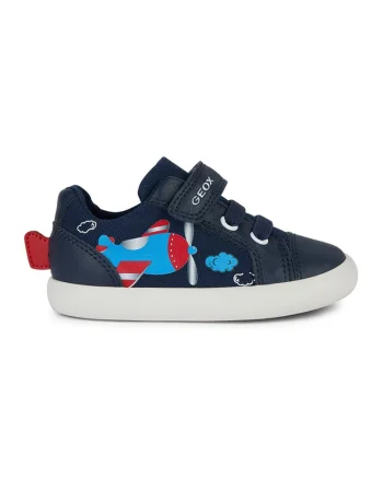 Pantofi sport cu insertii din piele ecologica, Albastru deschis/Bleumarin
