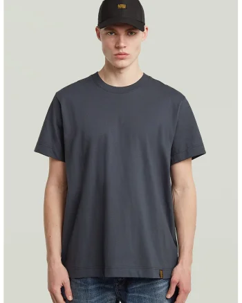 Tricou lejer de bumbac organic Essential, Albastru prafuit