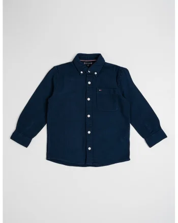 Camasa de bumbac cu guler Oxford, Albastru inchis