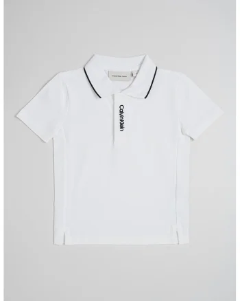 Tricou polo cu logo brodat, Negru stins/Alb optic