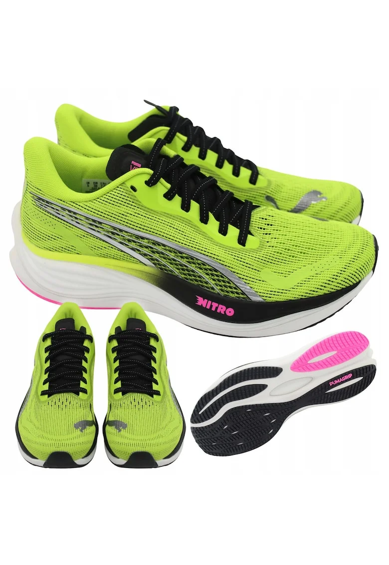 Pantofi de alergare pentru femei,  Velocity Nitro 3, Material superior Mesh With Pwrtape, Amortizare Nitro Foam, Talpa Pumagrip, Stabilitate Tpu W Heel, Multicolor, 38 5