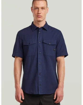 Camasa slim-fit din bumbac Marine, Albastru indigo