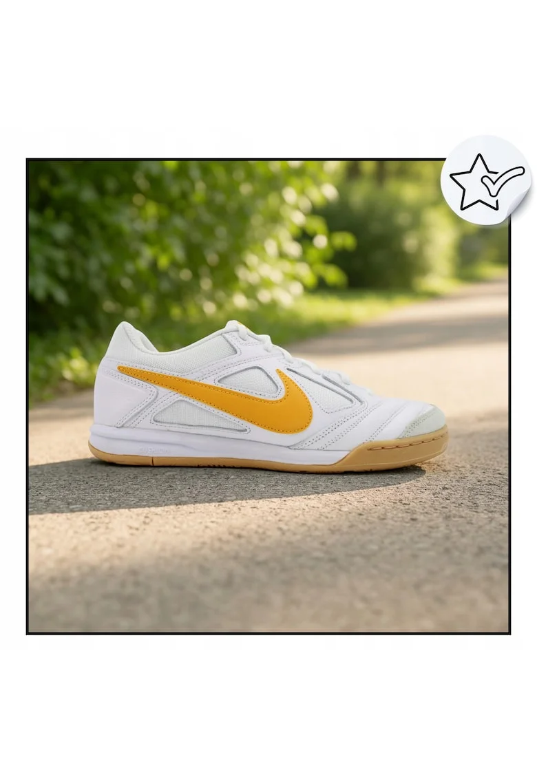 Pantofi Sport Barbati,  Gato, Piele Naturala, Si Spuma Moale Si Recdqwfwqdeptiva Sub Picior, Talpa Din Cauciuc Cu Model Hexagonal, Croi Ajustat Pentru O Mai Buna Senzatie A Piciorului, Alb