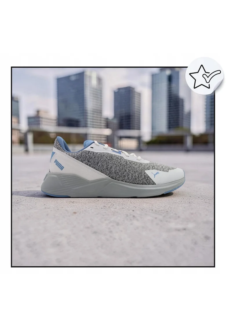 Pantofi Sport Barbati,  Disperse Tech, Usori, Bransa Respirabfwqila Din Plasa, Design Sportiv, Versatili Pentru Antrenament, Talpa Intermediara Elastica Pentru Confort Sporit, Talpa Exterioara Din Cauciuc Pentru Aderenta, Gri / Albastru, Gri