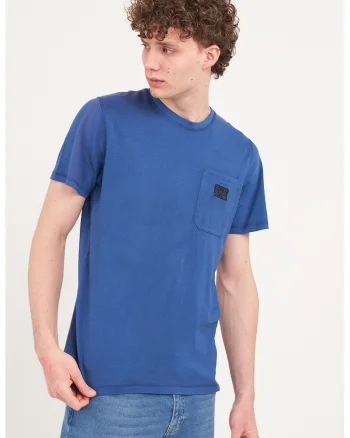 Tricou regular fit cu buzunar aplicat, Albastru inchis