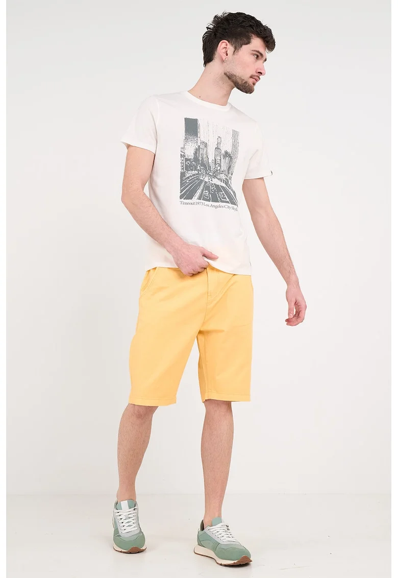 Pantaloni scurti chino cu buzunare, Galben