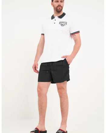 Pantaloni scurti de baie cu snur, Negru