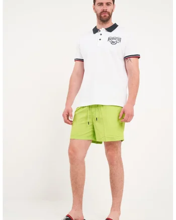 Pantaloni scurti de baie cu snur, Verde lime
