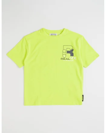 Tricou din bumbac cu imprimeu pe partea din spate, Verde lime