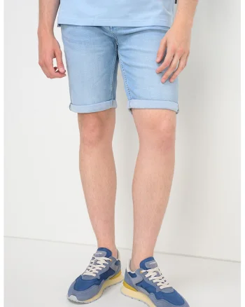 Blugi scurti regular fit Ply, Albastru pastel