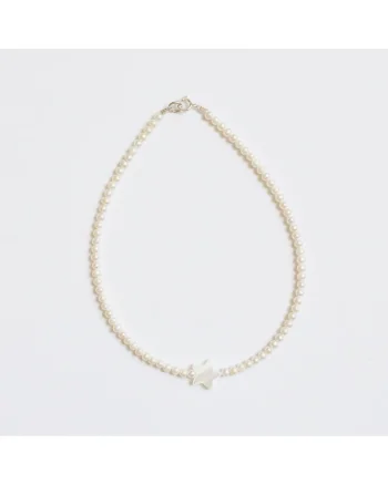 Bratara glezna, handmade, realizata din perle de cultura, stea sidef si accesorii argint925