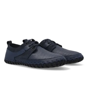 Pantofi casual din piele cu perforatii