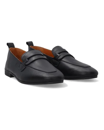 Pantofi loafers din pile cu varf rotund