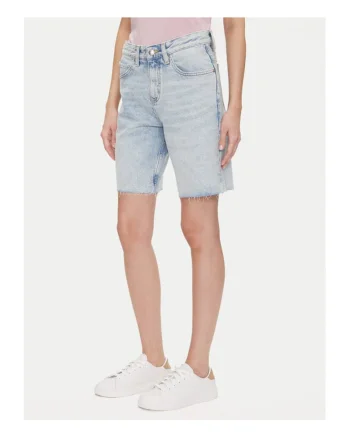 Pantaloni scurti din denim dama  112363533, Bumbac, Albastru, Albastru