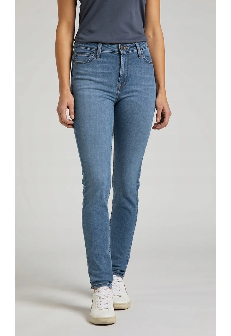 Blugi dama  Scarlett High, skinny, albastru, elastic, bumbac/poliester/elastan