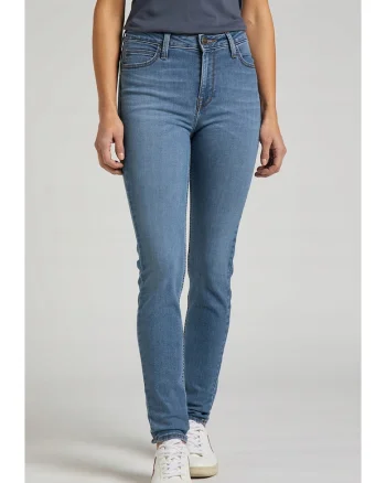 Blugi dama  Scarlett High, skinny, albastru, elastic, bumbac/poliester/elastan