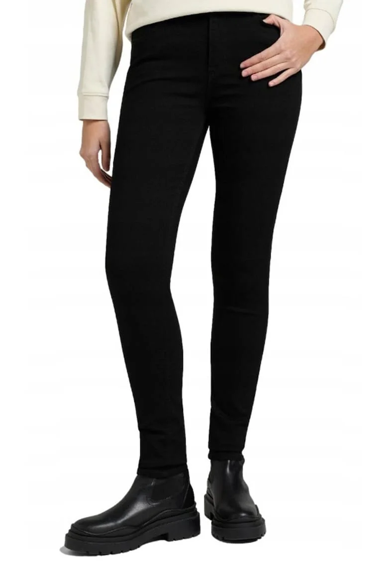 Blugi dama  Scarlett High, skinny, negru, bumbac-elastan-polester, talie inalta, colectia Premium Quality