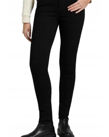 Blugi dama  Scarlett High, skinny, negru, bumbac-elastan-polester, talie inalta, colectia Premium Quality