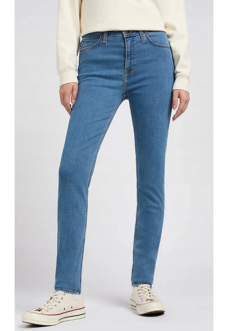 Blugi dama  Scarlett, skinny, albastru, bumbac/poliester/elastan, talie inalta