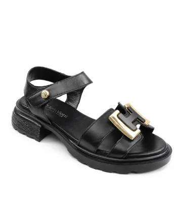 Sandale dama piele naturala D22 S640, Negru