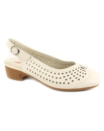 Pantofi dama decupati piele naturala X4X480017A 13 N, Alb
