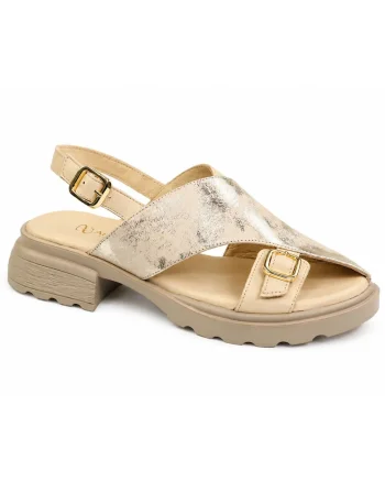 Sandale dama piele naturala D22 S636, Bej