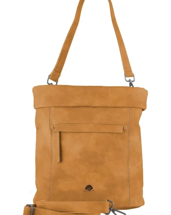 Geanta umar dama piele ecologica 26 x 24 x 11, Mad'l Dasch Lenidwqf, Galben mustar, 26 x 24 x 11 cm