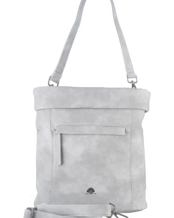 Geanta umar dama piele ecologica 26 x 24 x 11, Mad'l Dasch Lenidwqf, Gri, 26 x 24 x 11 cm