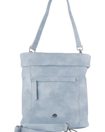 Geanta umar dama piele ecologica 26 x 24 x 11, Mad'l Dasch Lenidwqf, Albastru deschis, 26 x 24 x 11 cm
