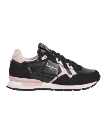Pantofi sport wedge din piele intoarsa si piele ecologica, Alb/Negru/Roz pastel