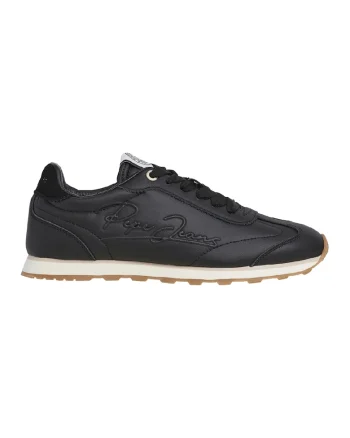 Pantofi sport low-cut cu logo, Negru