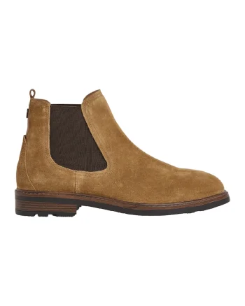 Ghete Chelsea din piele intoarsa, Caramel