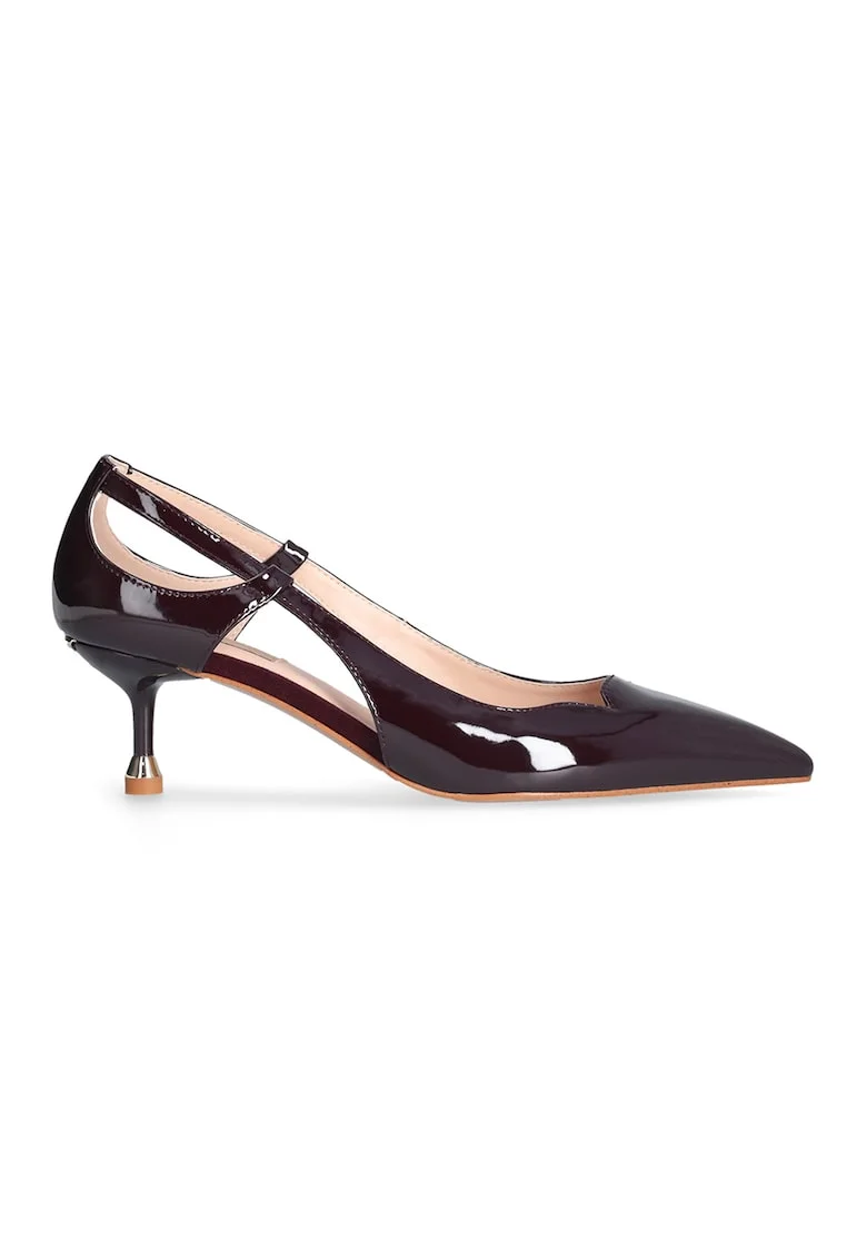 Pantofi de piele ecologica cu varf ascutit, Violet tyrian
