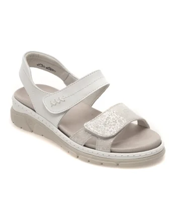 Sandale SUAVE albe, 12500, din piele naturala