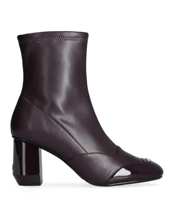 Botine de piele ecologica, Violet tyrian