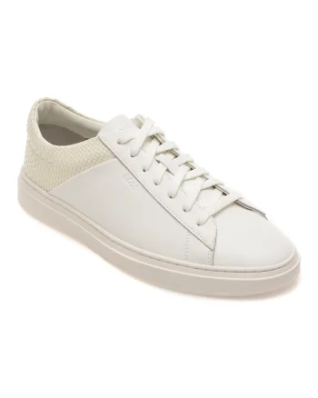 Pantofi sport BOSS albi, 3591, din piele naturala