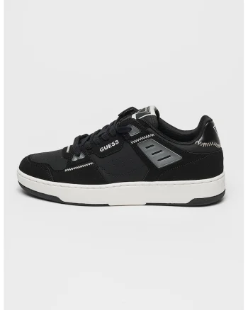 Pantofi sport de piele ecologica cu insertii de piele intoarsa sintetica, Negru