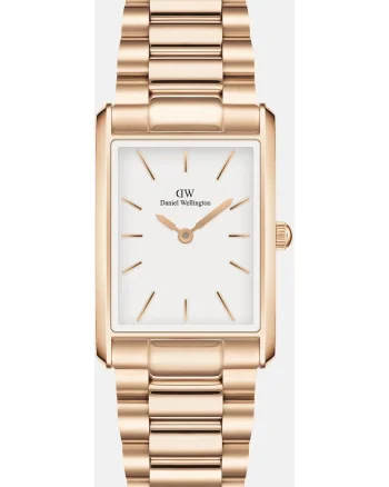 Ceas  Bound, bratara otel, aur roz, cadran alb, 3 ATM, 3-Link Rose Gold