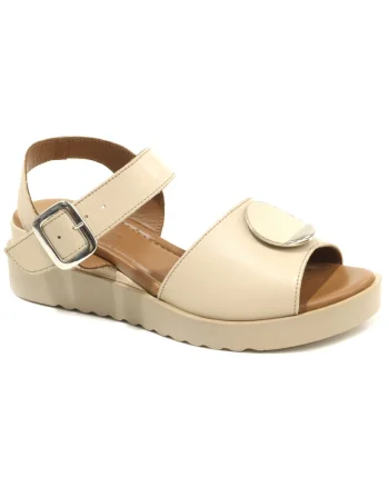 Sandale dama D22 S361, Bej