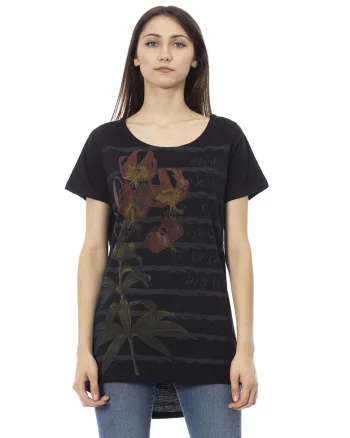 Tricou cu terminatie asimetrica, Negru